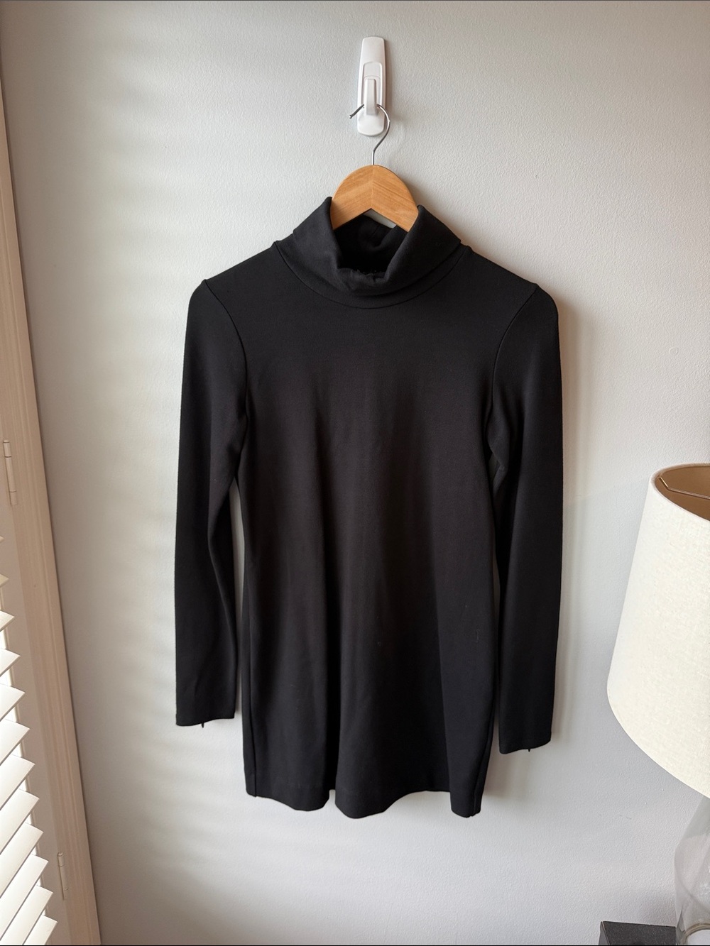 Theory Black Tunic Turtleneck Sweater NWT